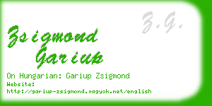 zsigmond gariup business card
